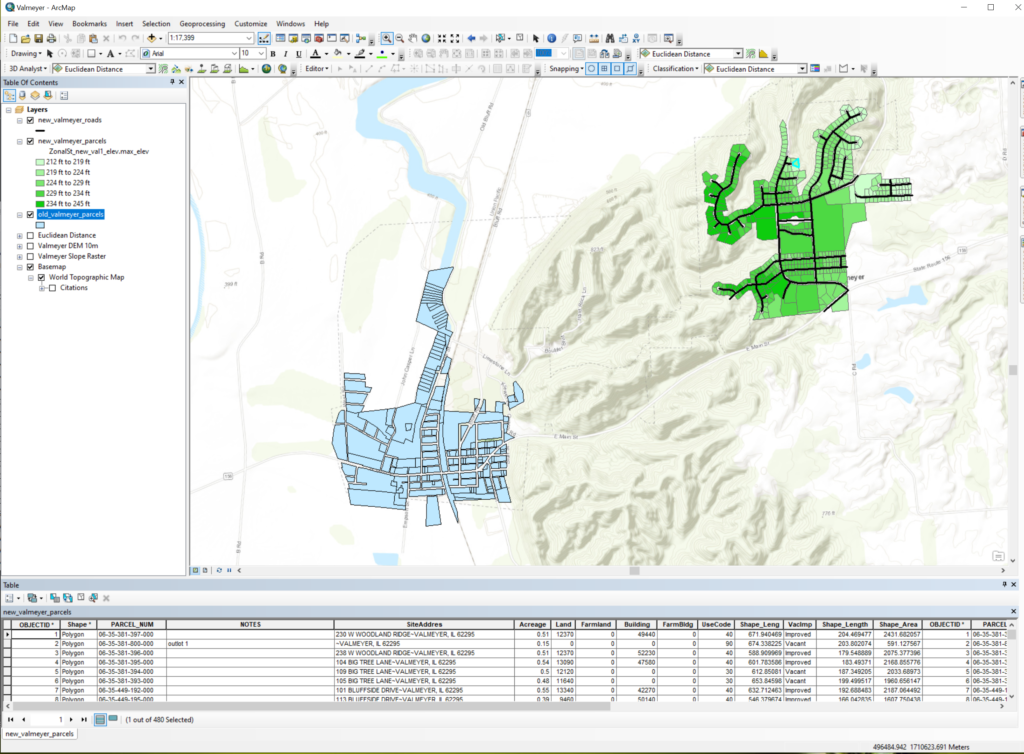 GIS map of Valmeyer Move