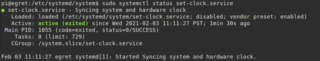 Setting Clock Service